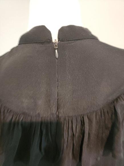 Zara Black Long Sleeve Ruffle Dress  Size Small - Picture 7 of 9